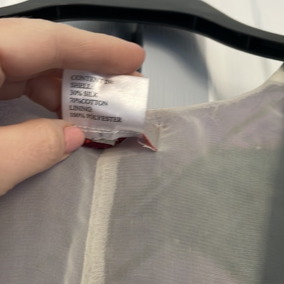 Aoyama Itchome silk scoop neck a-line dress with various scale like print - Picture 4 of 11